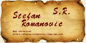 Stefan Romanović vizit kartica
